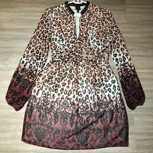 Bebe dress 2b bebe leopard animal print dress size XS